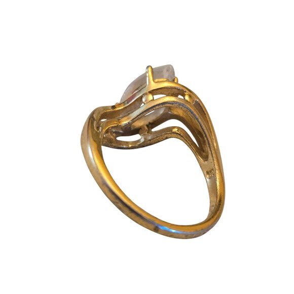 Vintage Marquise CZ Ring Bypass Design - Picture 2 of 6